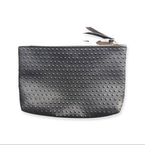 Ipsy Black Studded Glam Bag with Navy Liner